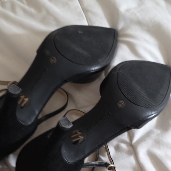 Liz Claiborne Elegant Black Heels with Straps Size 11 - Picture 6 of 10